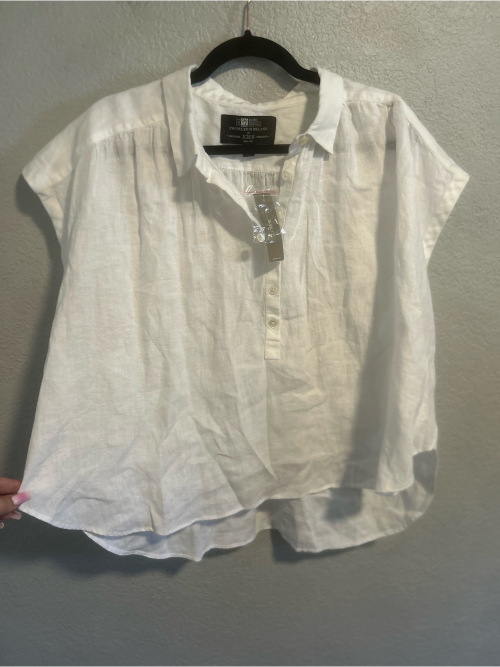 Nwt j.crew Irish linen blouse